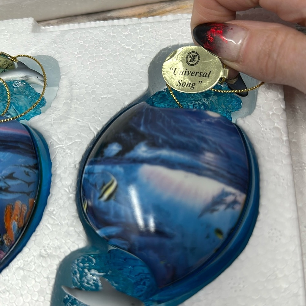 9th Issue Dolphins-The Bradford Exchange Above And Below Ornament - Picture 8 of 9